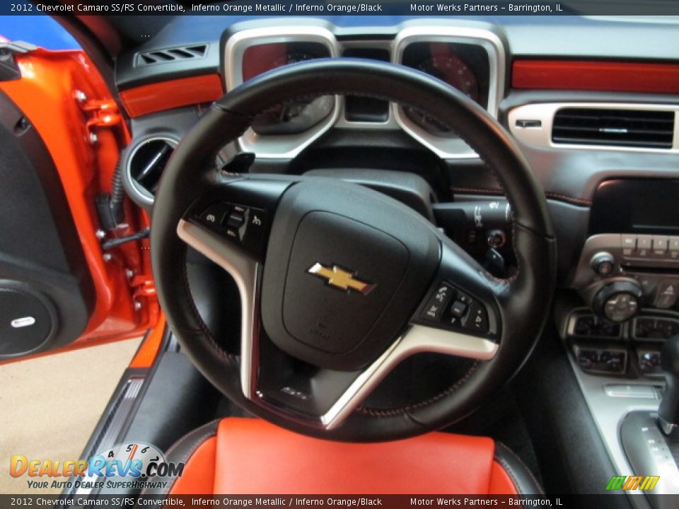 2012 Chevrolet Camaro SS/RS Convertible Inferno Orange Metallic / Inferno Orange/Black Photo #24