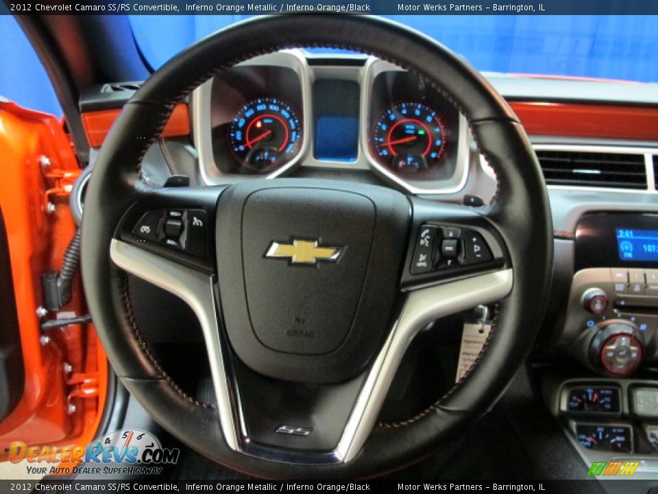 2012 Chevrolet Camaro SS/RS Convertible Inferno Orange Metallic / Inferno Orange/Black Photo #28