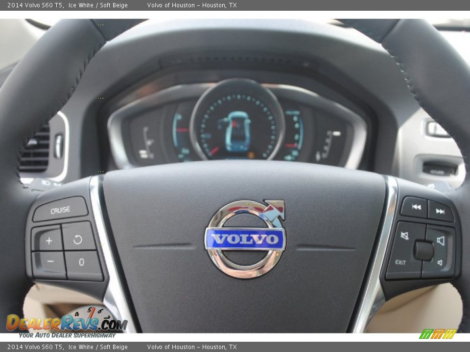 2014 Volvo S60 T5 Ice White / Soft Beige Photo #25