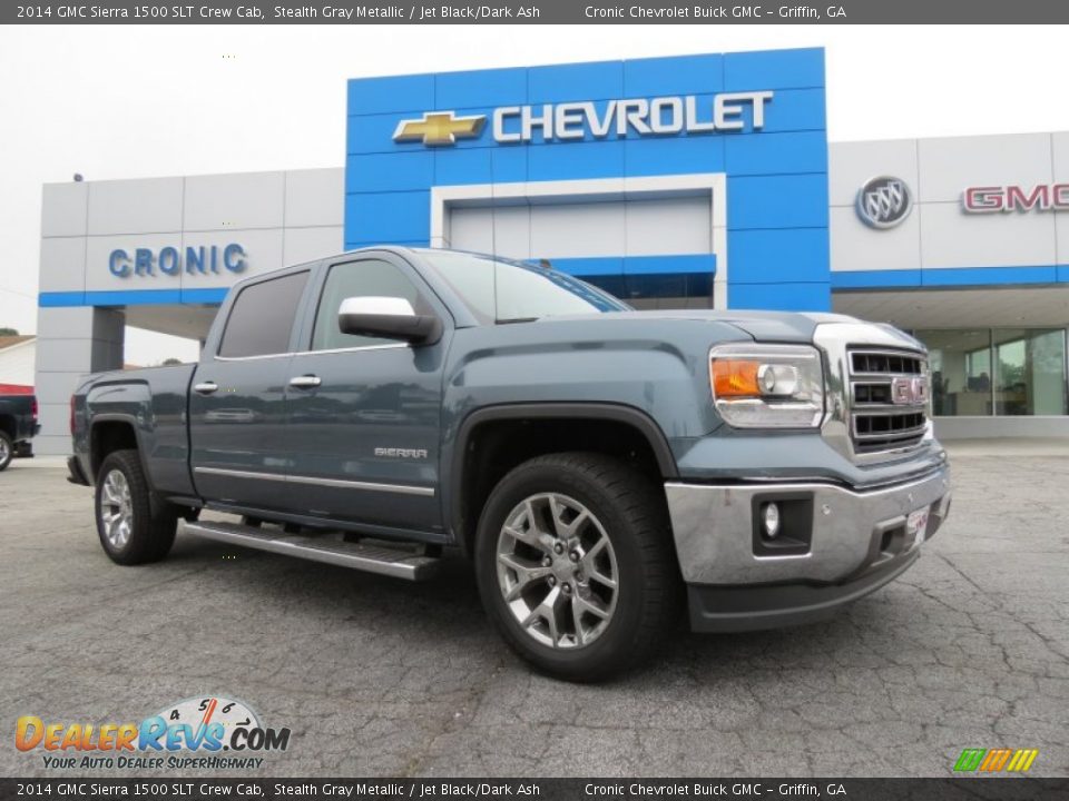 2014 GMC Sierra 1500 SLT Crew Cab Stealth Gray Metallic / Jet Black/Dark Ash Photo #1