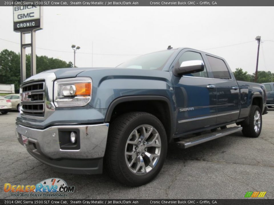 2014 GMC Sierra 1500 SLT Crew Cab Stealth Gray Metallic / Jet Black/Dark Ash Photo #3