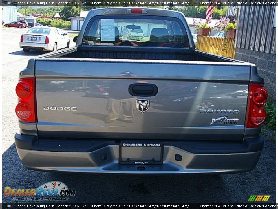 2009 Dodge Dakota Big Horn Extended Cab 4x4 Mineral Gray Metallic / Dark Slate Gray/Medium Slate Gray Photo #5