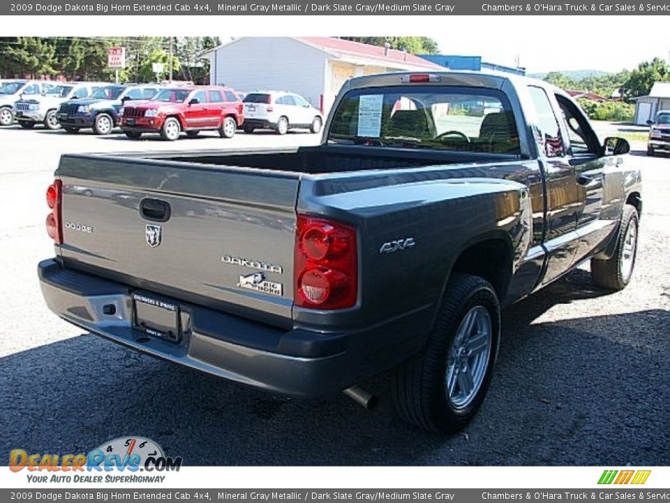 2009 Dodge Dakota Big Horn Extended Cab 4x4 Mineral Gray Metallic / Dark Slate Gray/Medium Slate Gray Photo #7