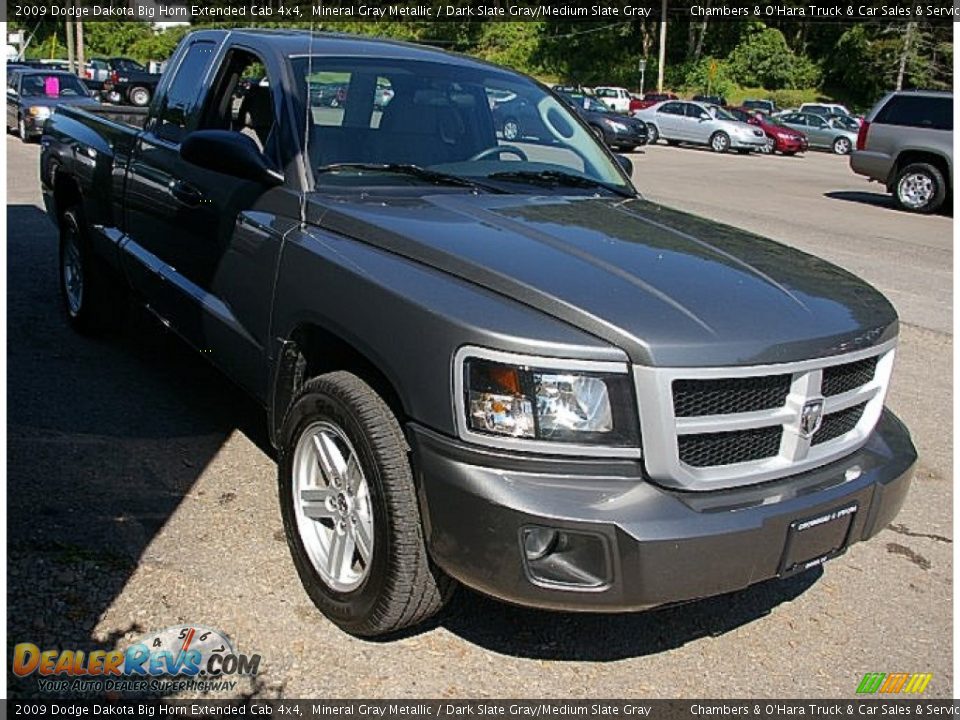 2009 Dodge Dakota Big Horn Extended Cab 4x4 Mineral Gray Metallic / Dark Slate Gray/Medium Slate Gray Photo #8
