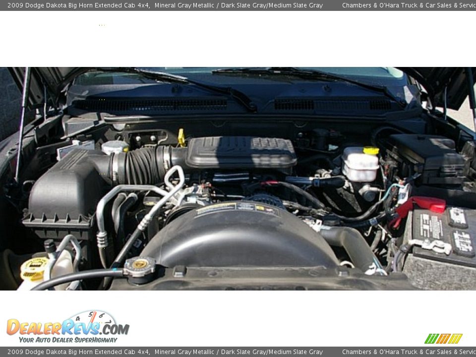 2009 Dodge Dakota Big Horn Extended Cab 4x4 Mineral Gray Metallic / Dark Slate Gray/Medium Slate Gray Photo #9