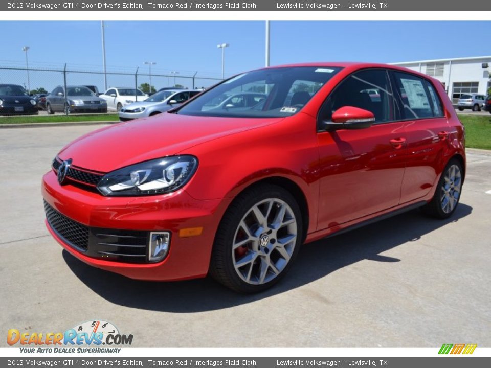 2013 Volkswagen GTI 4 Door Driver's Edition Tornado Red / Interlagos Plaid Cloth Photo #1