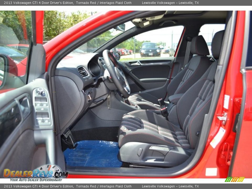 2013 Volkswagen GTI 4 Door Driver's Edition Tornado Red / Interlagos Plaid Cloth Photo #3