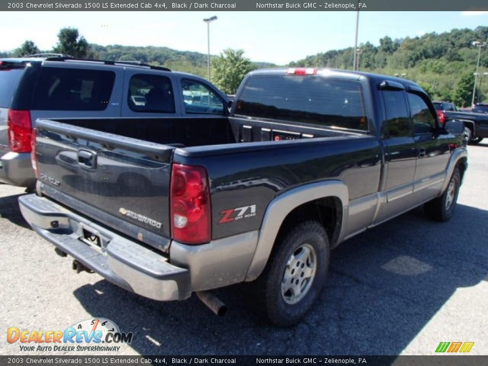 2003 Chevrolet Silverado 1500 LS Extended Cab 4x4 Black / Dark Charcoal Photo #6