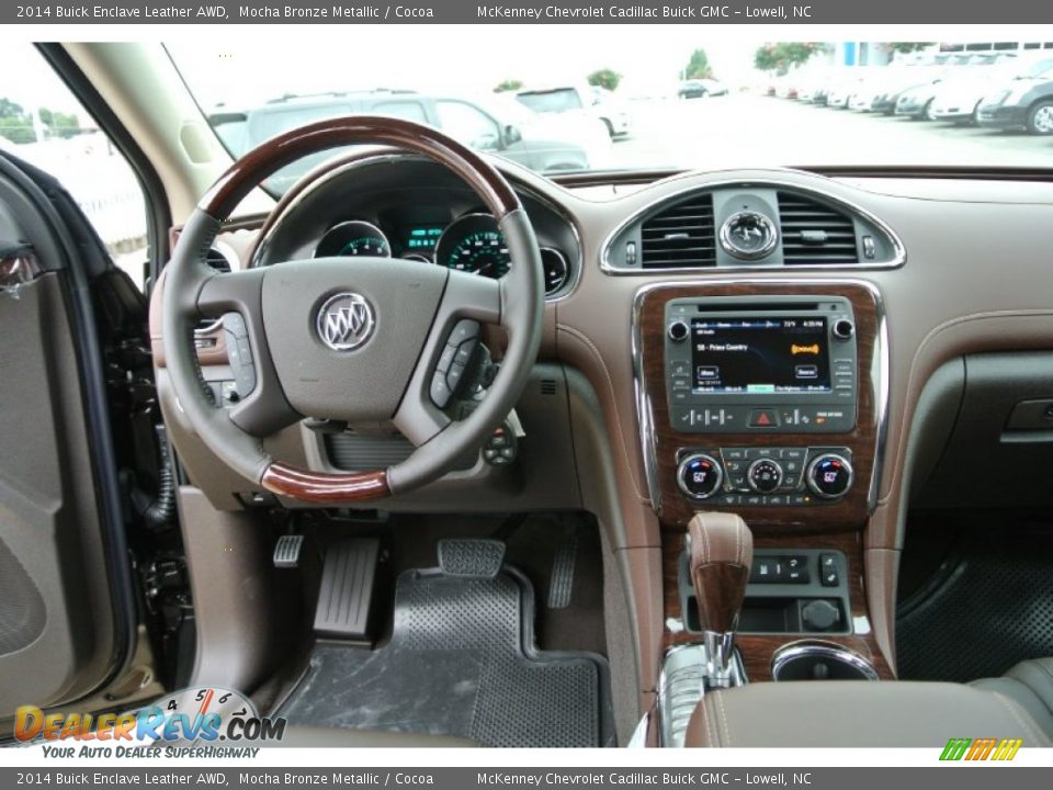 Dashboard of 2014 Buick Enclave Leather AWD Photo #17