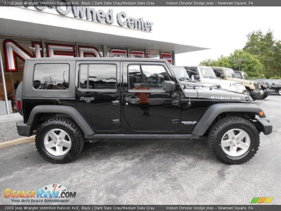 2009 Jeep Wrangler Unlimited Rubicon 4x4 Black / Dark Slate Gray/Medium Slate Gray Photo #8