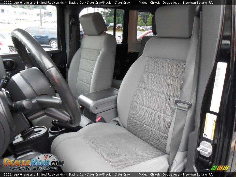 Front Seat of 2009 Jeep Wrangler Unlimited Rubicon 4x4 Photo #11