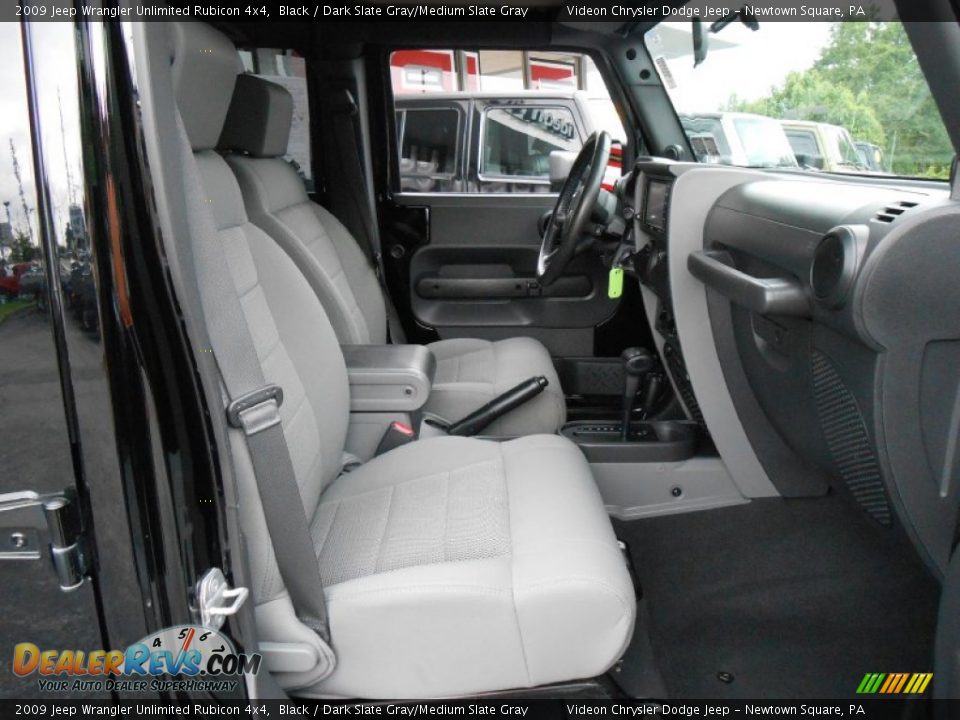 2009 Jeep Wrangler Unlimited Rubicon 4x4 Black / Dark Slate Gray/Medium Slate Gray Photo #13