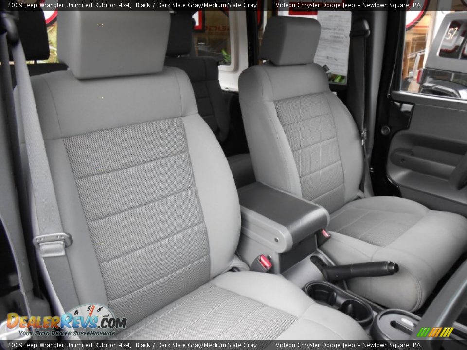 Front Seat of 2009 Jeep Wrangler Unlimited Rubicon 4x4 Photo #14