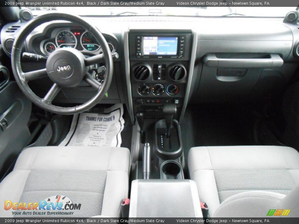 Dashboard of 2009 Jeep Wrangler Unlimited Rubicon 4x4 Photo #18
