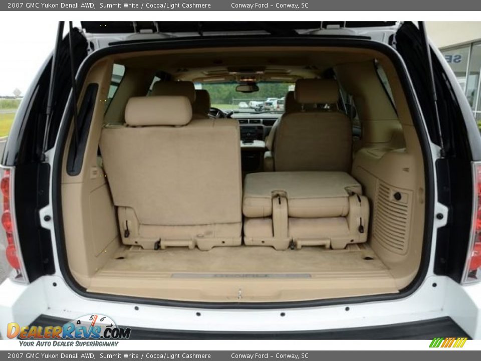 2007 GMC Yukon Denali AWD Summit White / Cocoa/Light Cashmere Photo #20
