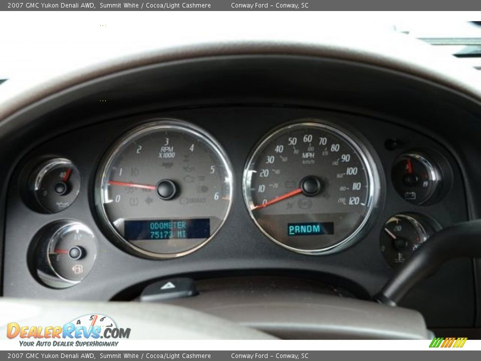 2007 GMC Yukon Denali AWD Summit White / Cocoa/Light Cashmere Photo #28