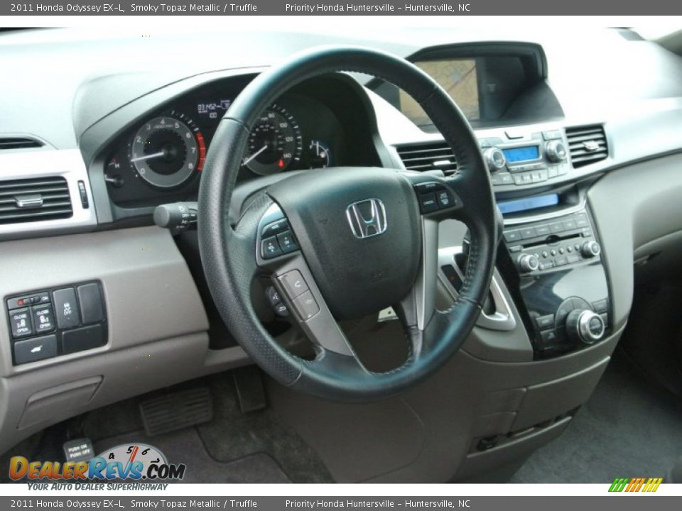 2011 Honda Odyssey EX-L Smoky Topaz Metallic / Truffle Photo #28