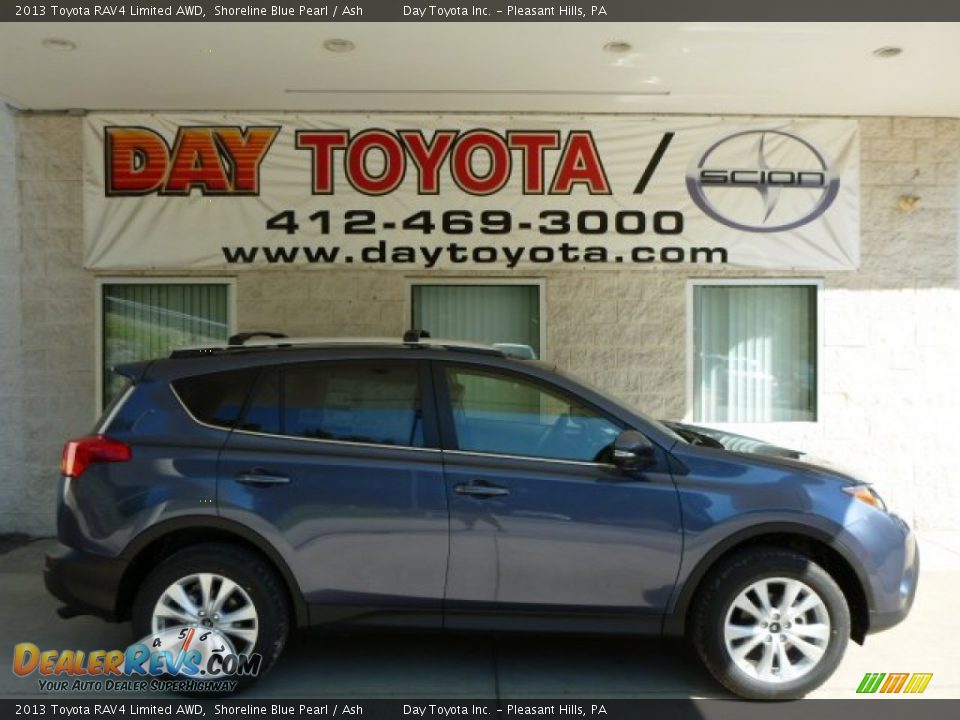 2013 Toyota RAV4 Limited AWD Shoreline Blue Pearl / Ash Photo #1