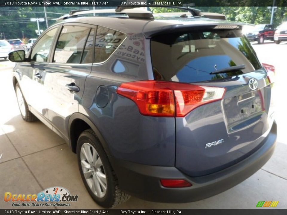 2013 Toyota RAV4 Limited AWD Shoreline Blue Pearl / Ash Photo #4