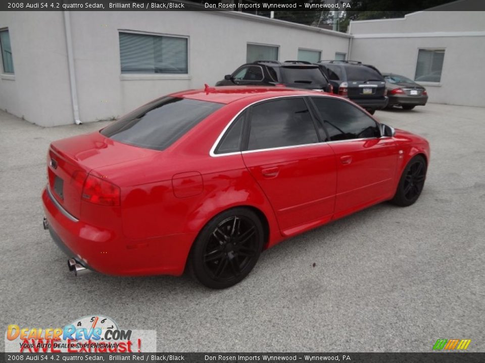 2008 Audi S4 4.2 quattro Sedan Brilliant Red / Black/Black Photo #3