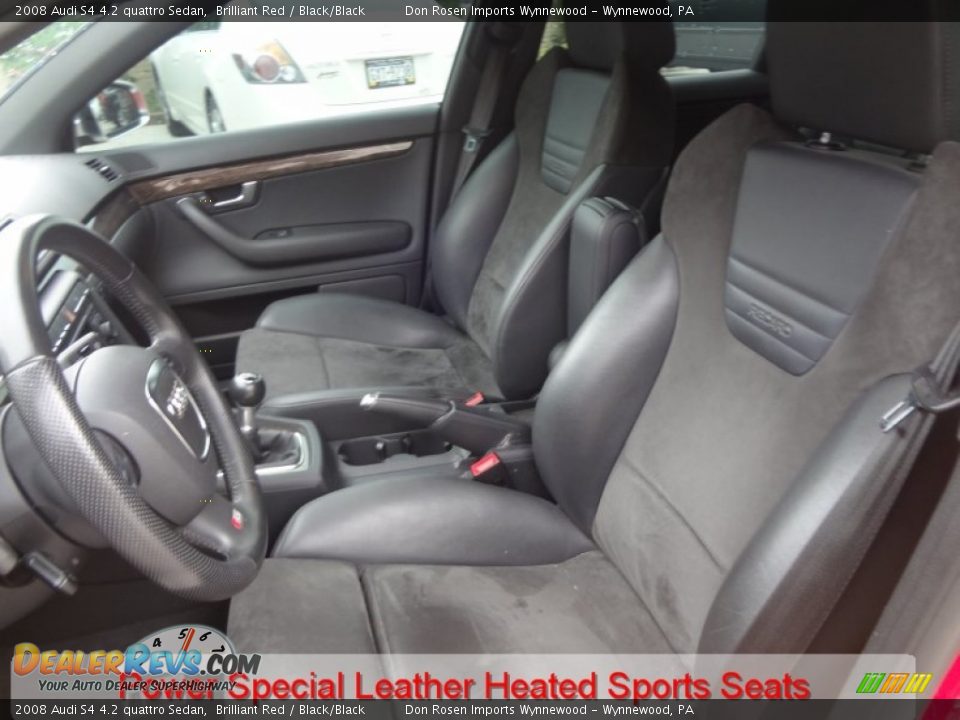2008 Audi S4 4.2 quattro Sedan Brilliant Red / Black/Black Photo #4