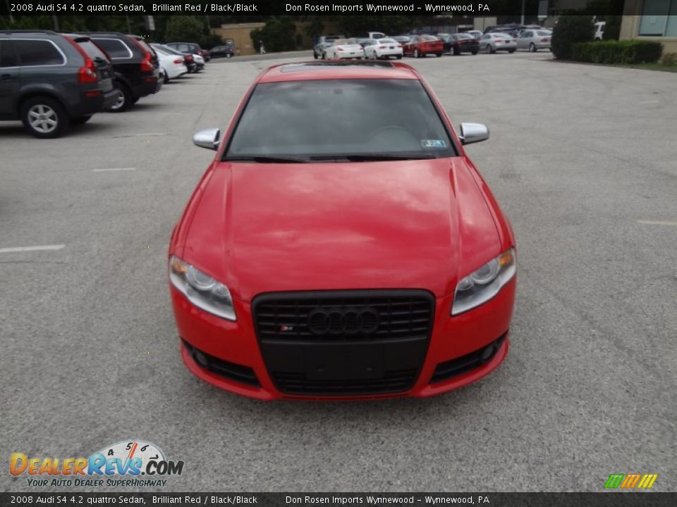 2008 Audi S4 4.2 quattro Sedan Brilliant Red / Black/Black Photo #9