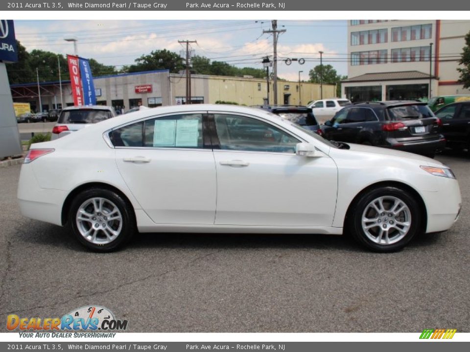 2011 Acura TL 3.5 White Diamond Pearl / Taupe Gray Photo #2