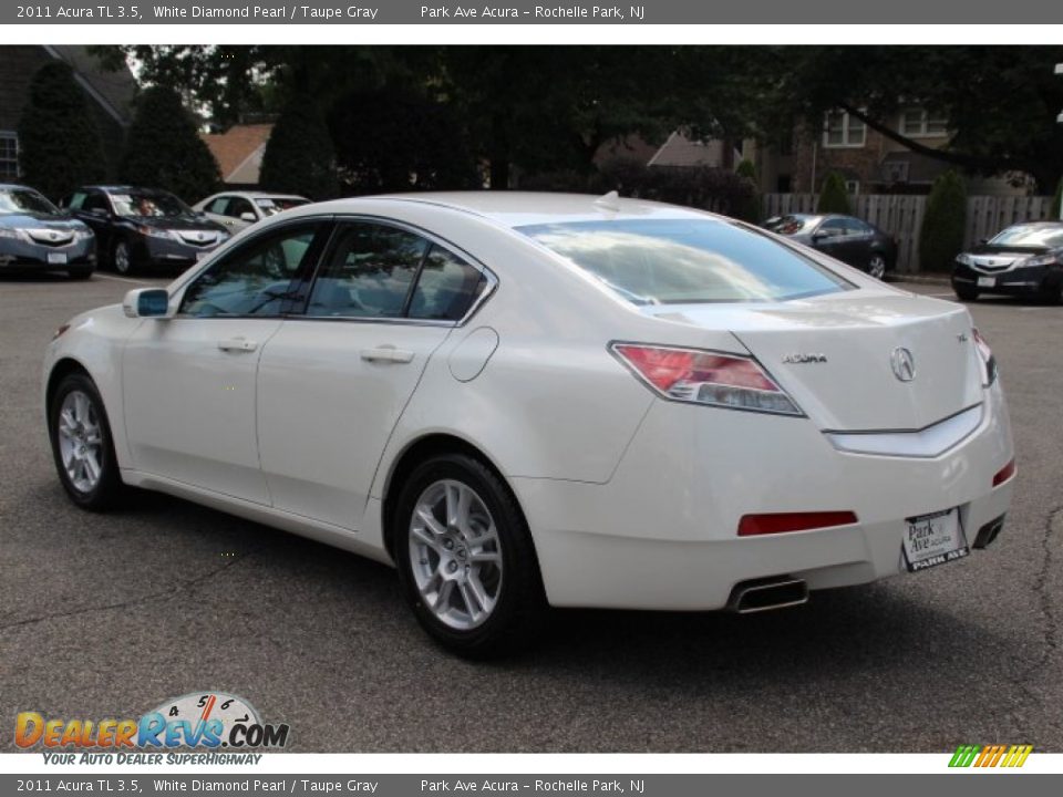 2011 Acura TL 3.5 White Diamond Pearl / Taupe Gray Photo #5
