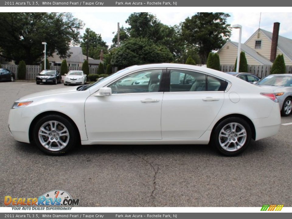 2011 Acura TL 3.5 White Diamond Pearl / Taupe Gray Photo #6