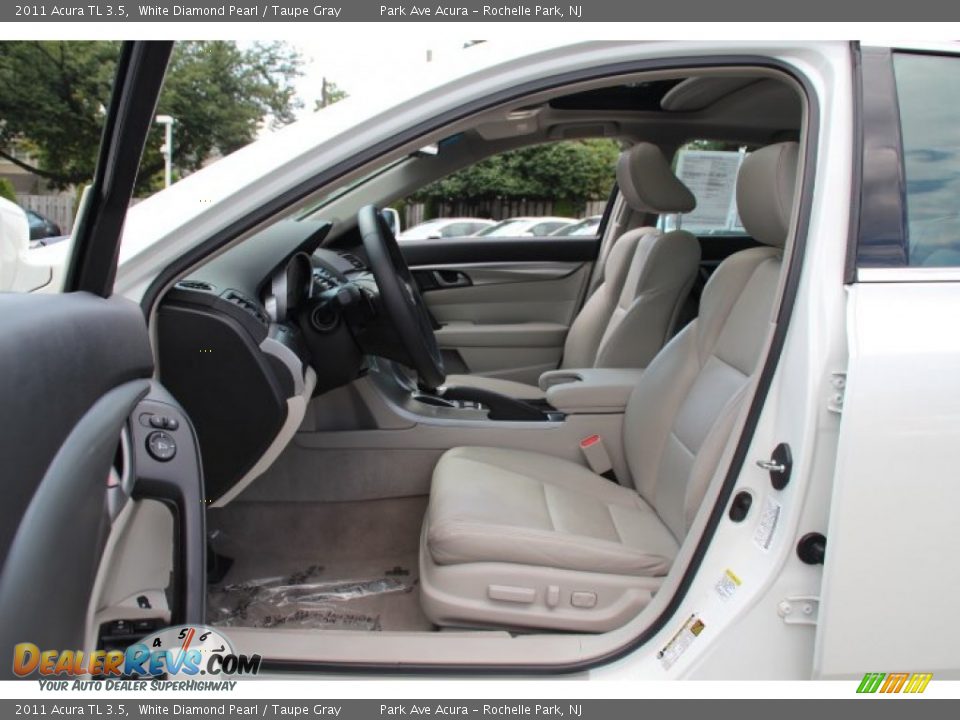 2011 Acura TL 3.5 White Diamond Pearl / Taupe Gray Photo #11
