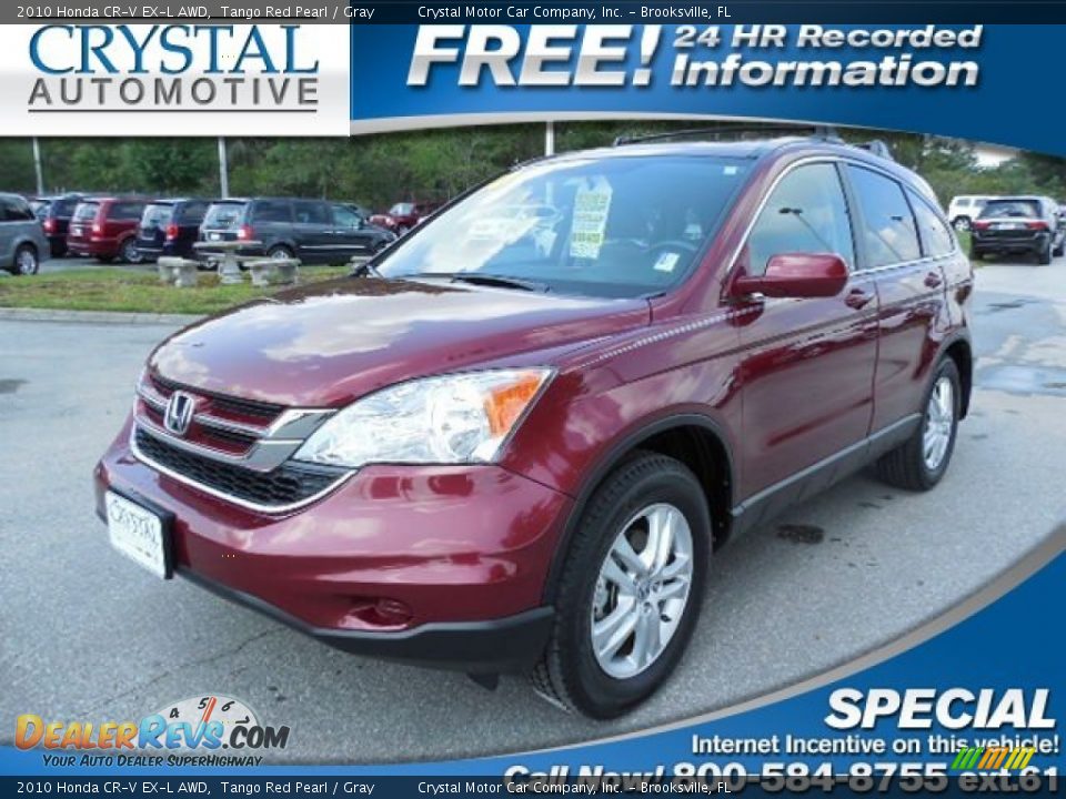 2010 Honda CR-V EX-L AWD Tango Red Pearl / Gray Photo #1