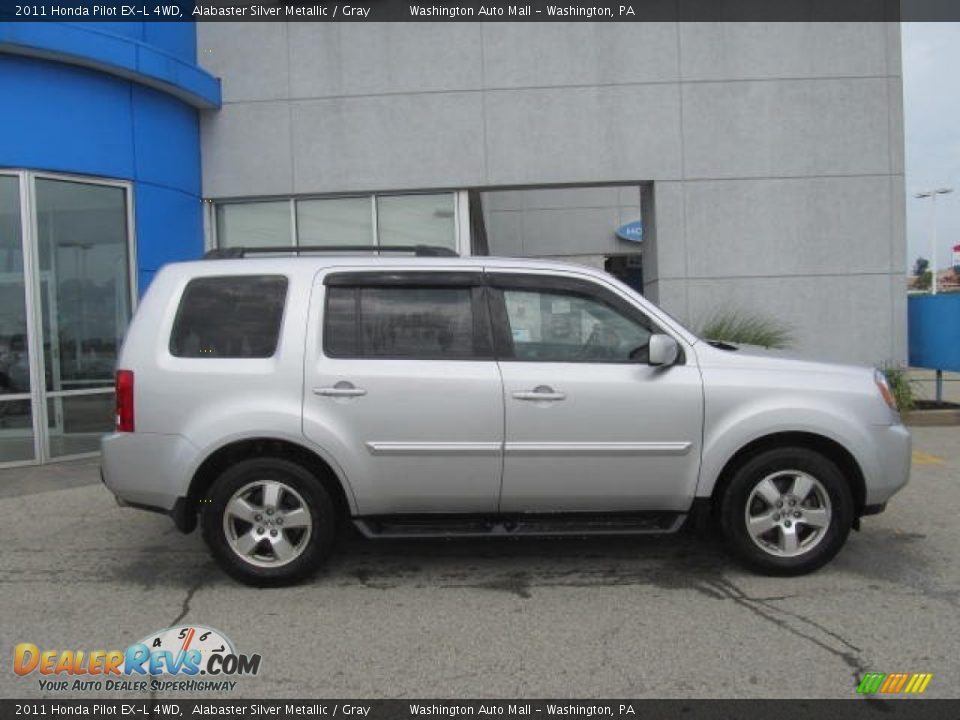 2011 Honda Pilot EX-L 4WD Alabaster Silver Metallic / Gray Photo #2