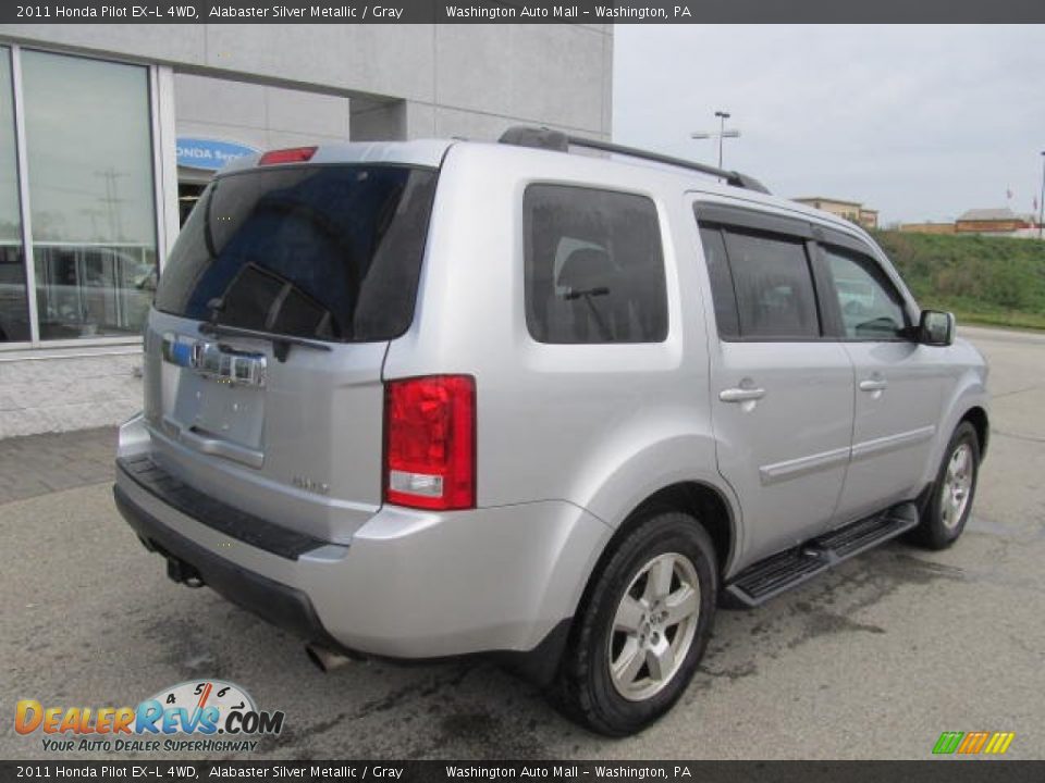 2011 Honda Pilot EX-L 4WD Alabaster Silver Metallic / Gray Photo #4