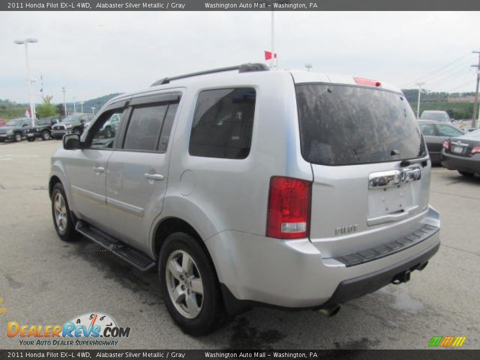2011 Honda Pilot EX-L 4WD Alabaster Silver Metallic / Gray Photo #6