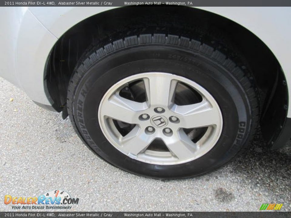 2011 Honda Pilot EX-L 4WD Alabaster Silver Metallic / Gray Photo #7