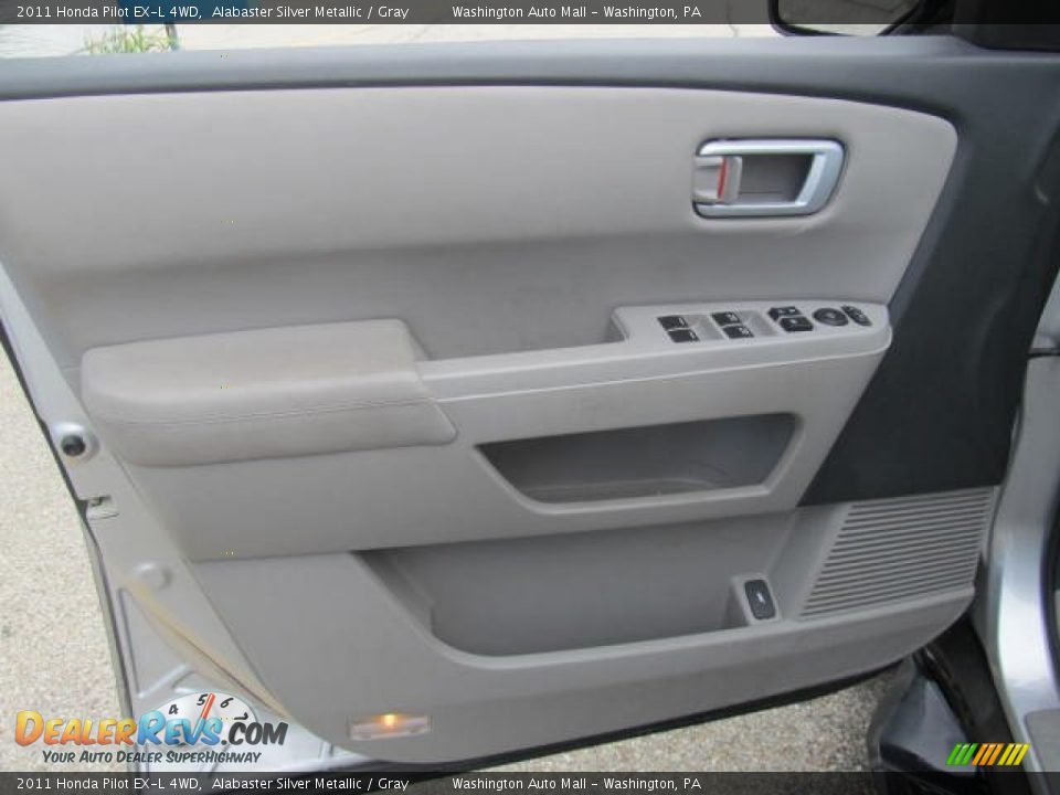 2011 Honda Pilot EX-L 4WD Alabaster Silver Metallic / Gray Photo #11
