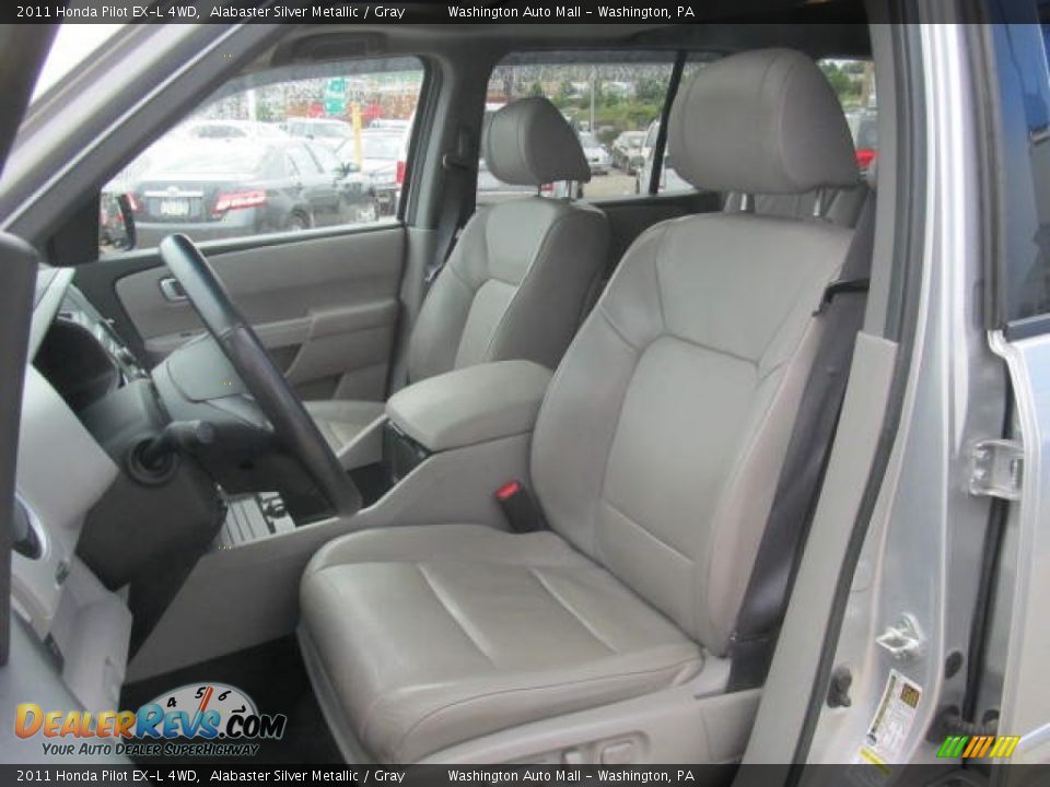 2011 Honda Pilot EX-L 4WD Alabaster Silver Metallic / Gray Photo #12