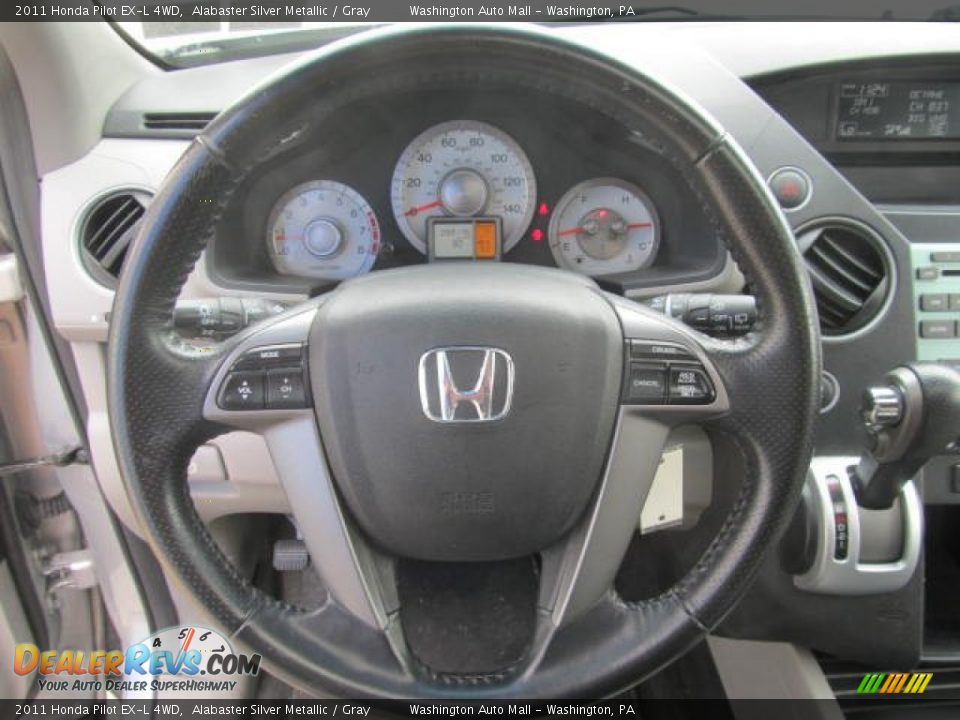 2011 Honda Pilot EX-L 4WD Alabaster Silver Metallic / Gray Photo #15