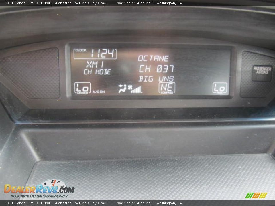 2011 Honda Pilot EX-L 4WD Alabaster Silver Metallic / Gray Photo #16