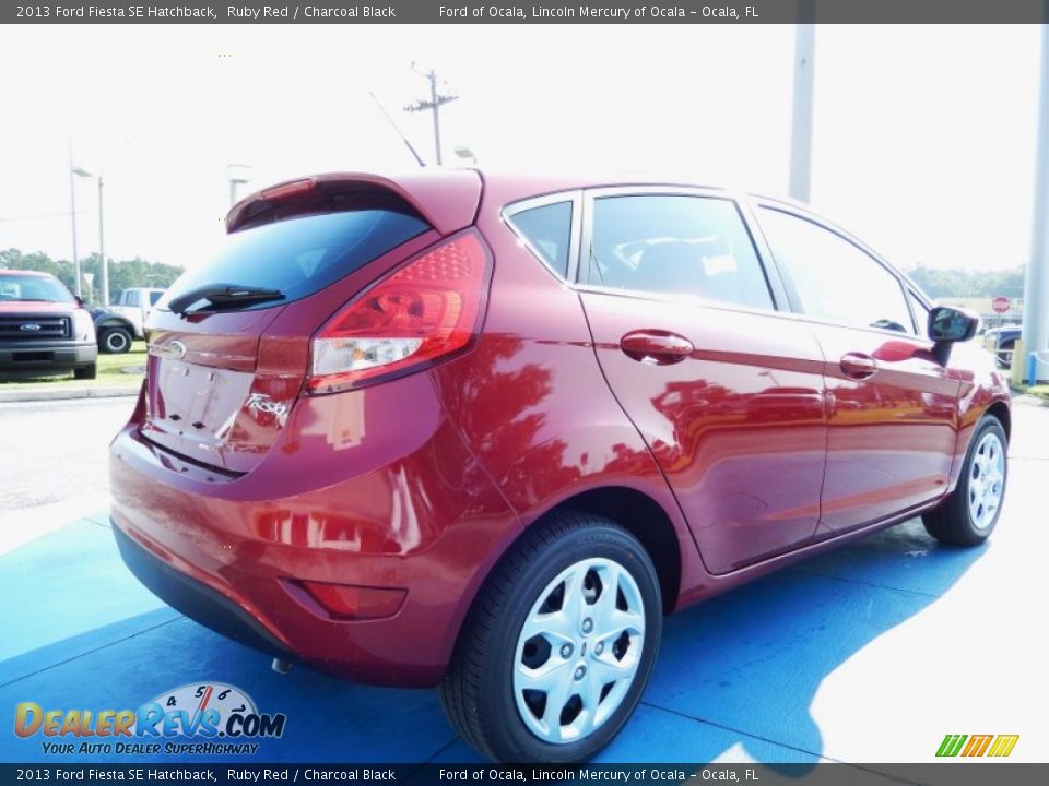 2013 Ford Fiesta SE Hatchback Ruby Red / Charcoal Black Photo #3