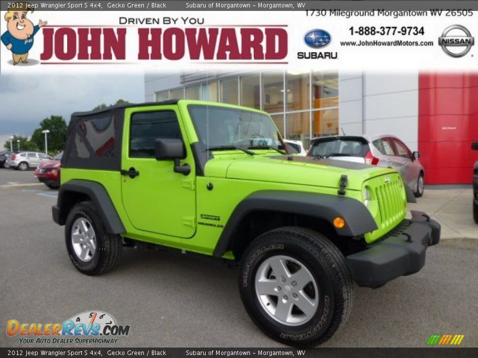 2012 Jeep Wrangler Sport S 4x4 Gecko Green / Black Photo #1