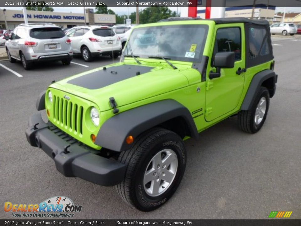 2012 Jeep Wrangler Sport S 4x4 Gecko Green / Black Photo #3