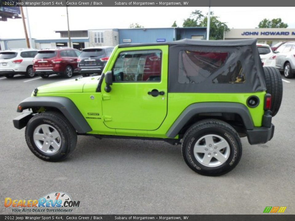 2012 Jeep Wrangler Sport S 4x4 Gecko Green / Black Photo #8