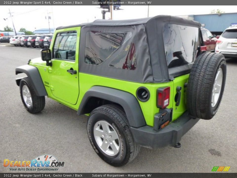 2012 Jeep Wrangler Sport S 4x4 Gecko Green / Black Photo #9