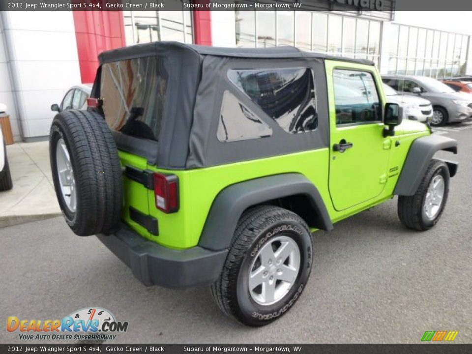 2012 Jeep Wrangler Sport S 4x4 Gecko Green / Black Photo #11