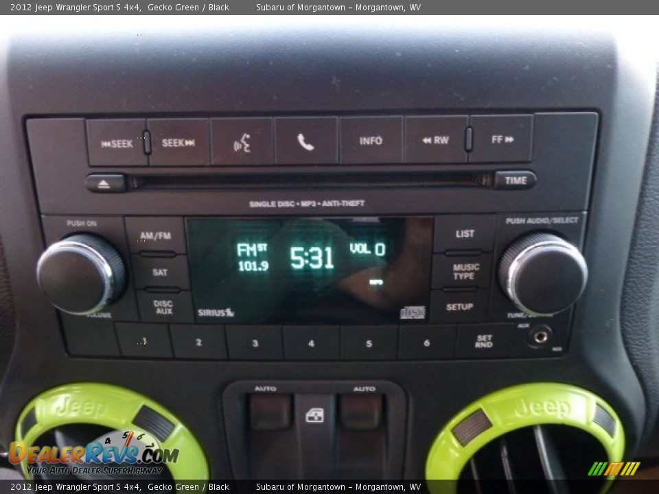2012 Jeep Wrangler Sport S 4x4 Gecko Green / Black Photo #19