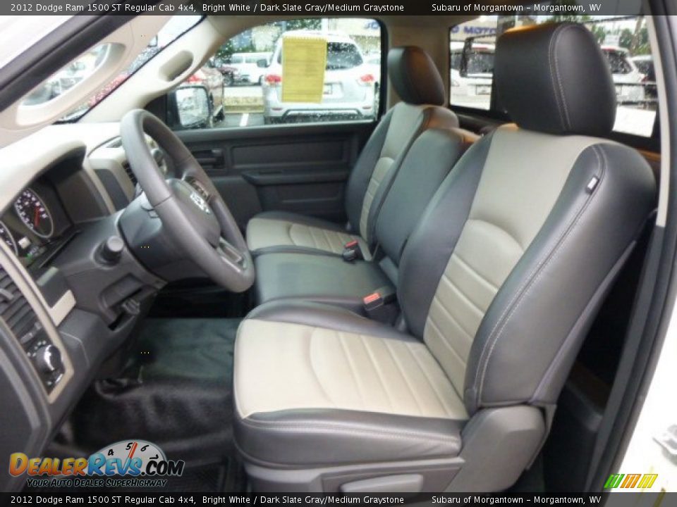 2012 Dodge Ram 1500 ST Regular Cab 4x4 Bright White / Dark Slate Gray/Medium Graystone Photo #7