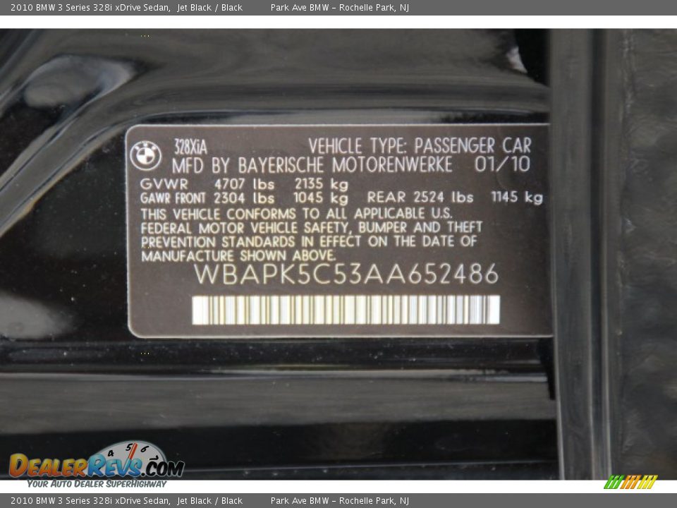 2010 BMW 3 Series 328i xDrive Sedan Jet Black / Black Photo #33