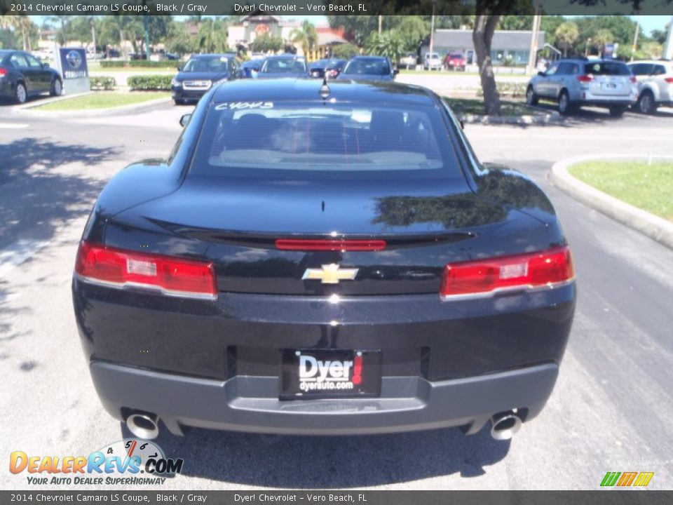 2014 Chevrolet Camaro LS Coupe Black / Gray Photo #4