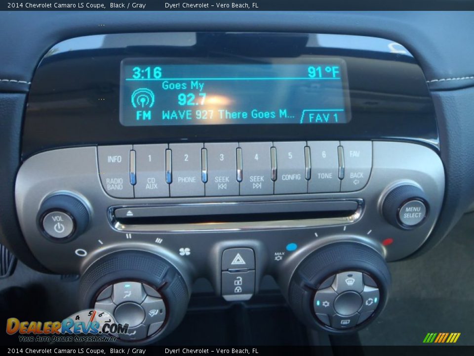 2014 Chevrolet Camaro LS Coupe Black / Gray Photo #14